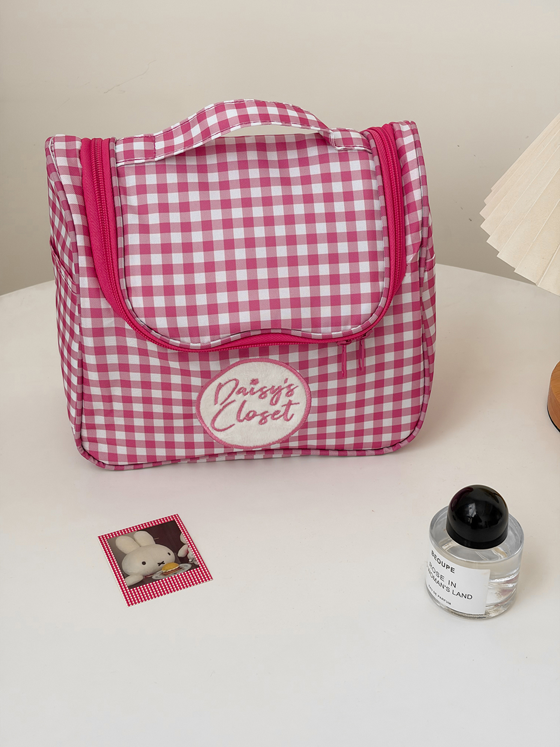 Luxury Bags In China Wholesale - Airfriend Cute Grid Makeup Bag Pouch