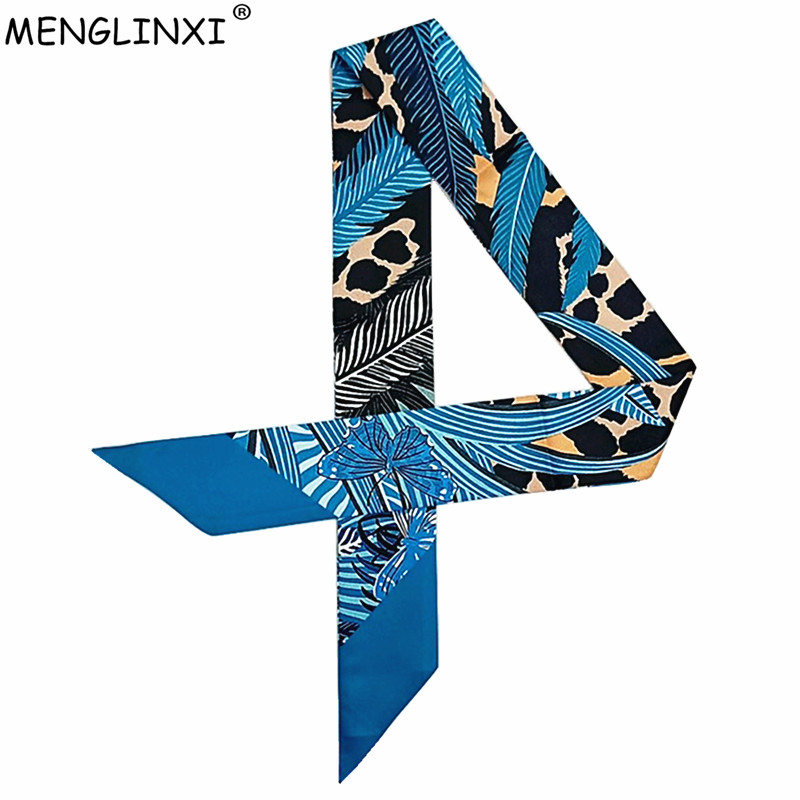 Luxury Bags Casual - Leopard Butterfly Print New Skinny Scarf