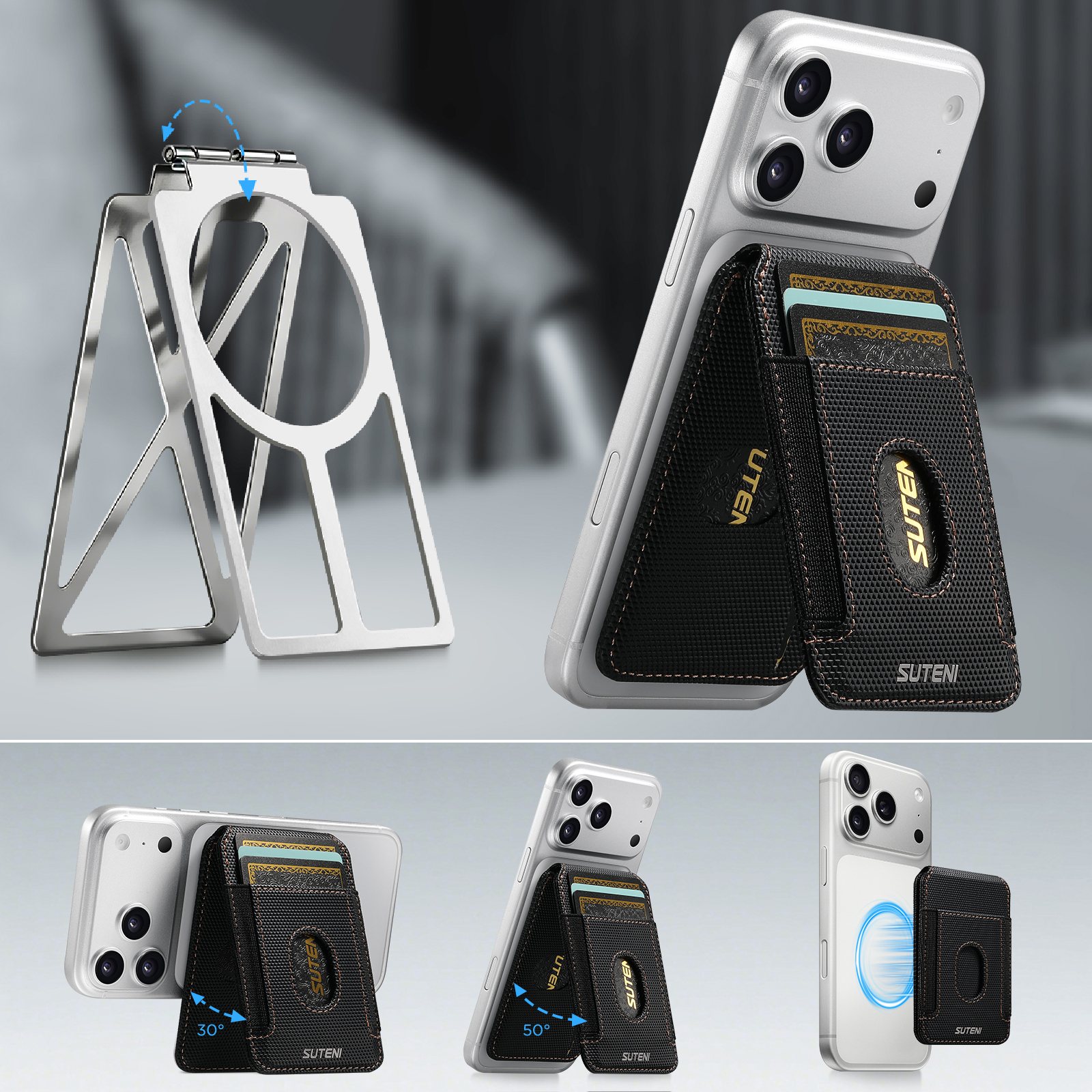 Luxury Bags In - SUTENI Mobile Phone Stand Magnet RFID