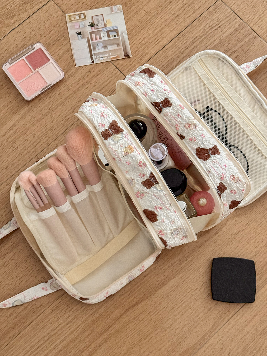 Airfriend Bear Makeup Bag Pouc - مراجعة Luxury Bags In China Wholesale وسعره