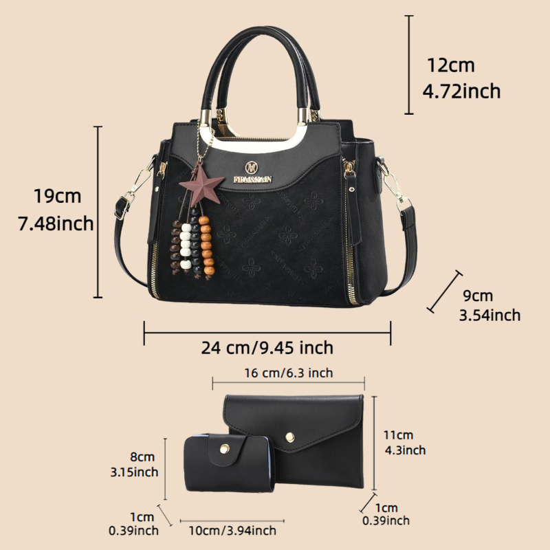 Stylish women's handbag, solid - مراجعة Luxury Bags In وسعره