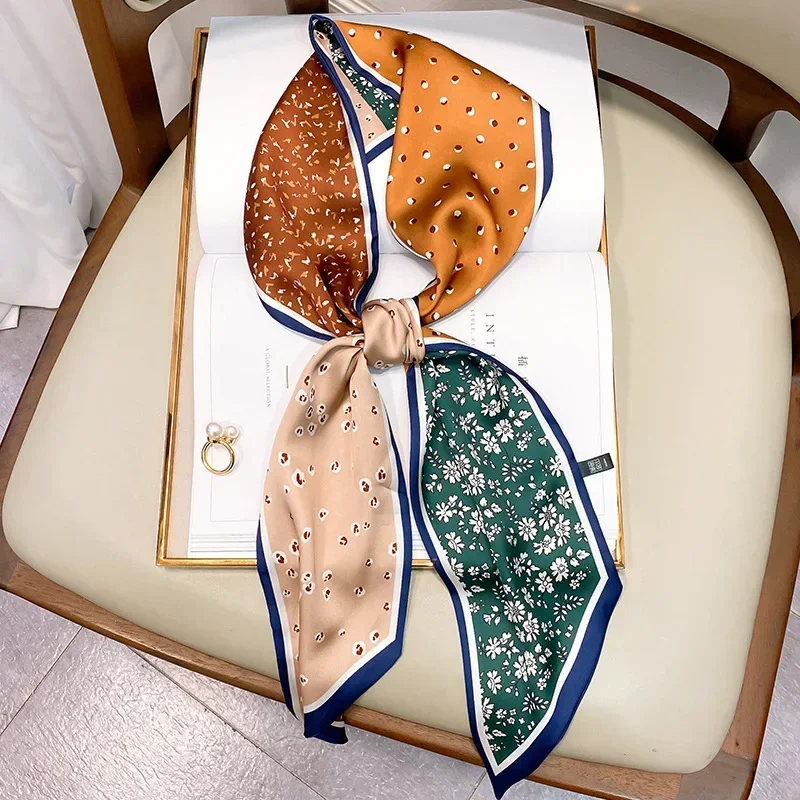 Design Print Skinny Scarf Plai - مراجعة Luxury Bags Expensive وسعره