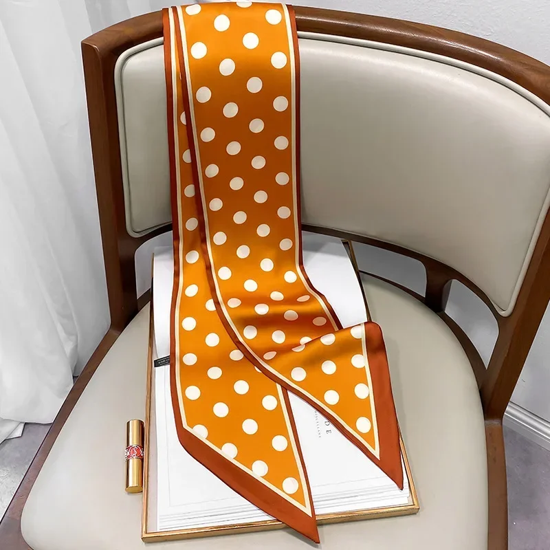 Design Print Skinny Scarf Plai - مراجعة Luxury Bags Expensive وسعره