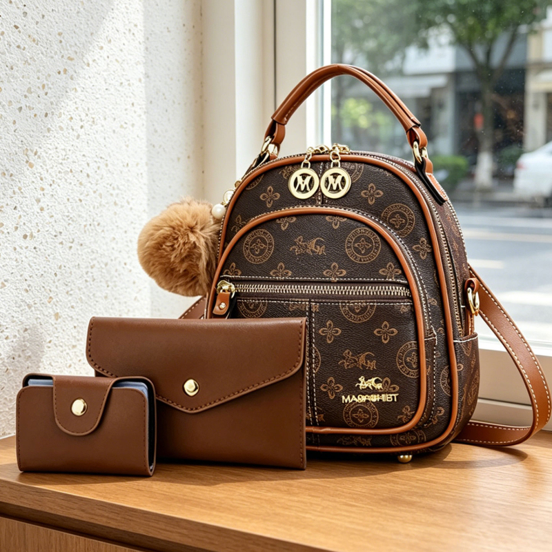 3-piece women's bag set, light - مراجعة Luxury Bags In وسعره