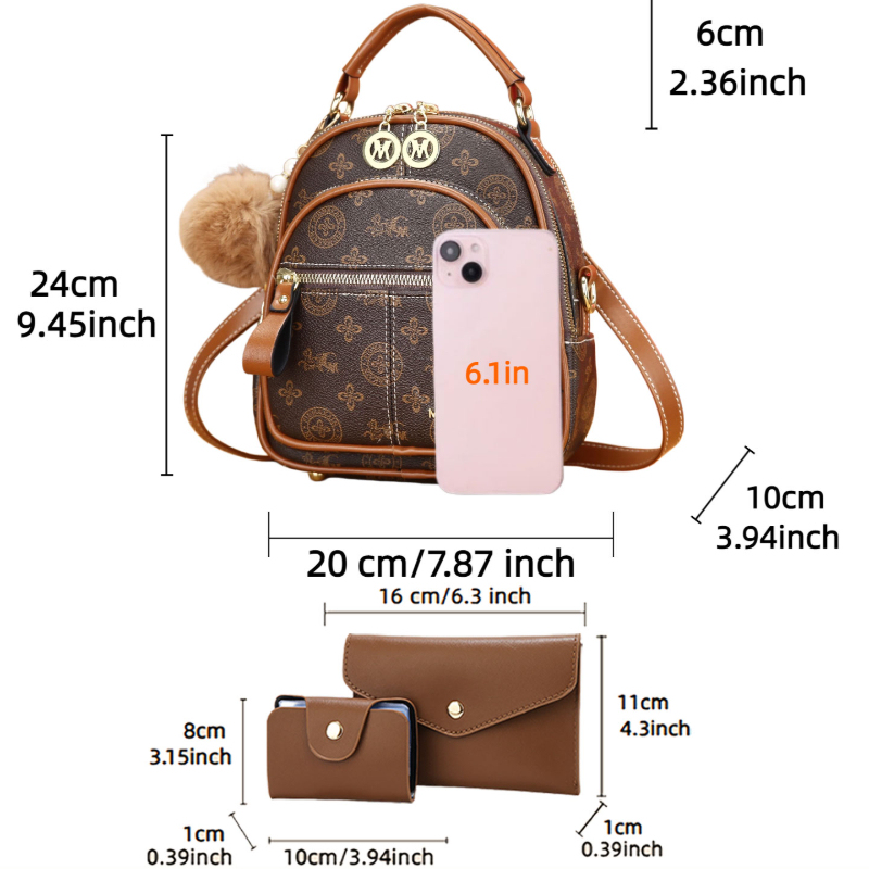 3-piece women's bag set, light - مراجعة Luxury Bags In وسعره