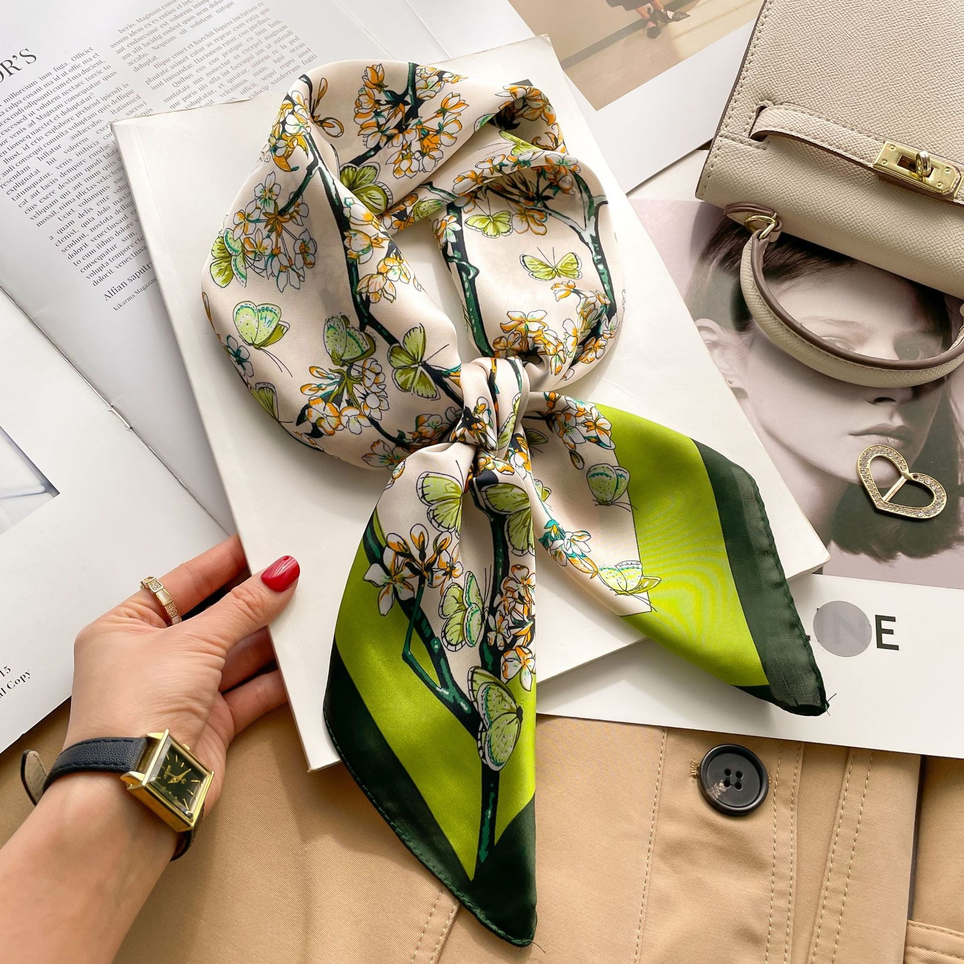 Luxury Fashion Print 70*70cm S - مراجعة Luxury Bags Casual وسعره