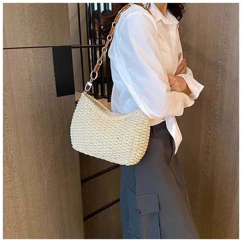 Straw Woven Shoulder Bag for W - مراجعة Luxury Bags In وسعره