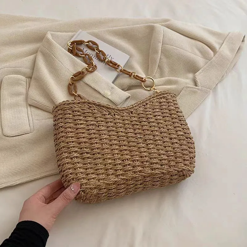 Straw Woven Shoulder Bag for W - مراجعة Luxury Bags In وسعره