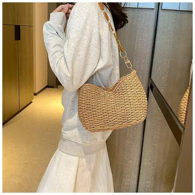 Straw Woven Shoulder Bag for W - مراجعة Luxury Bags In وسعره