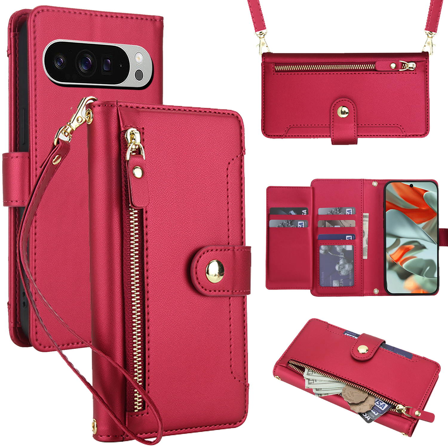 Crossbody Zipper Leather Walle - مراجعة Luxury Bags In وسعره