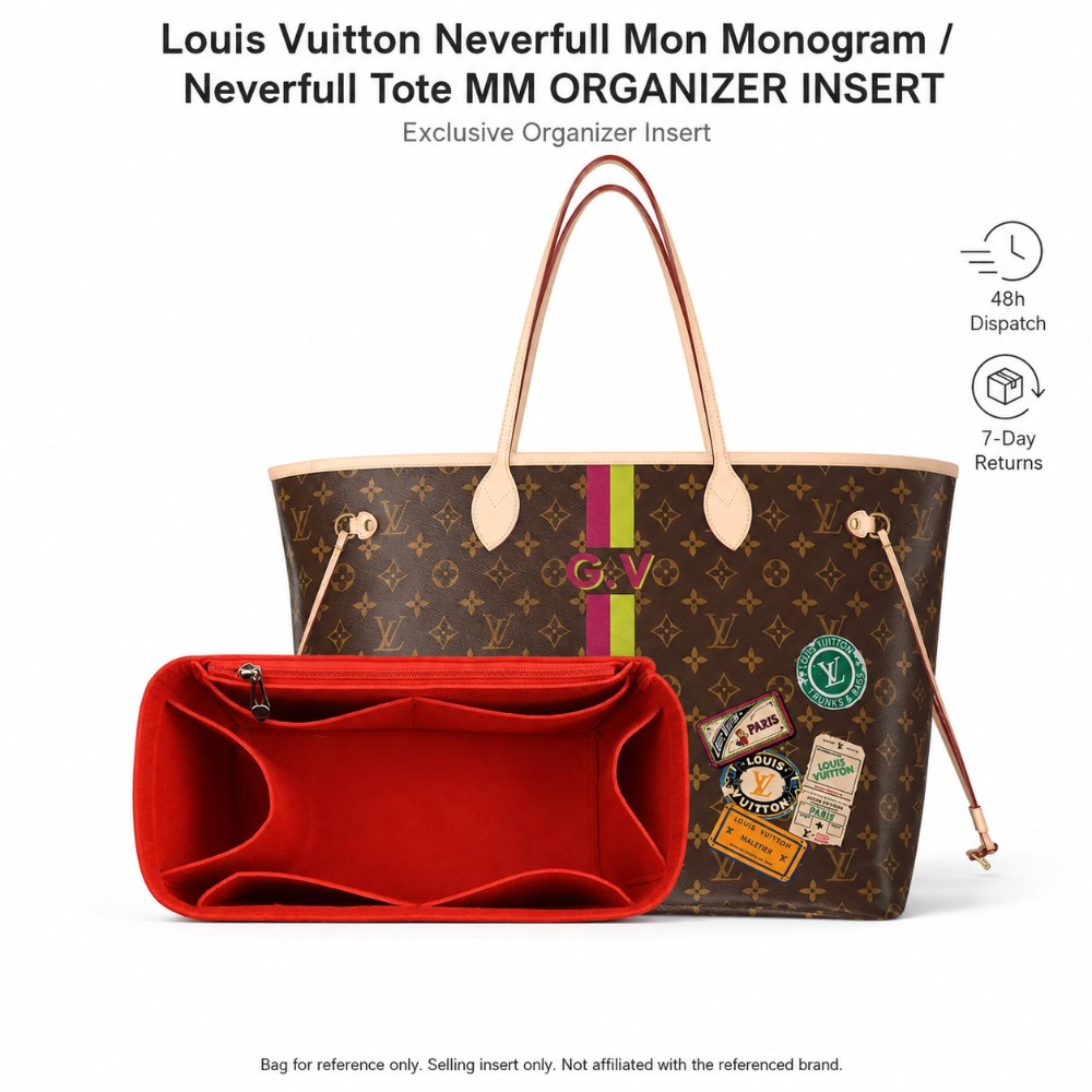 Luxury Felt Bag Organizer Inse - مراجعة Luxury Bags Louis Vuitton وسعره