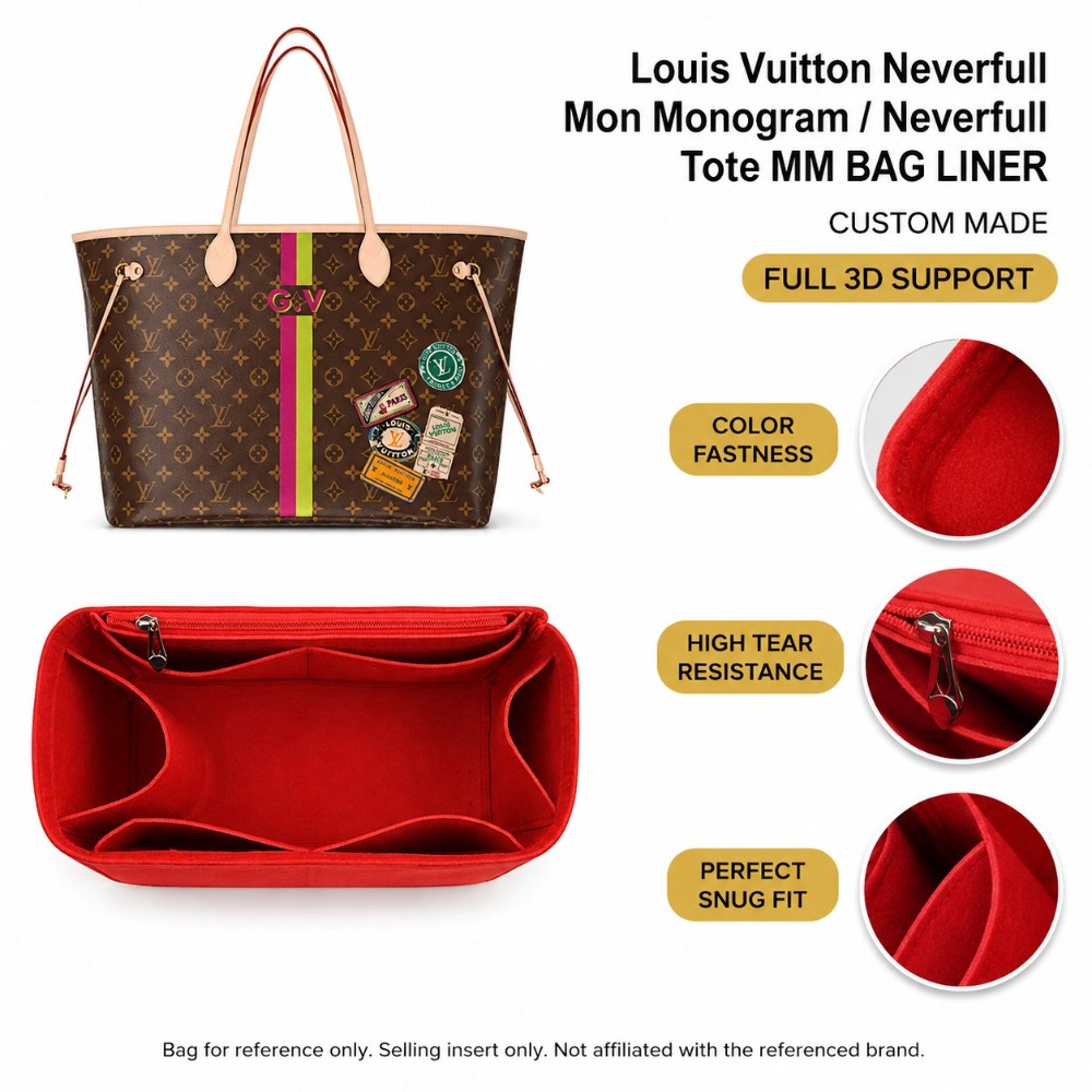 Luxury Felt Bag Organizer Inse - مراجعة Luxury Bags Louis Vuitton وسعره