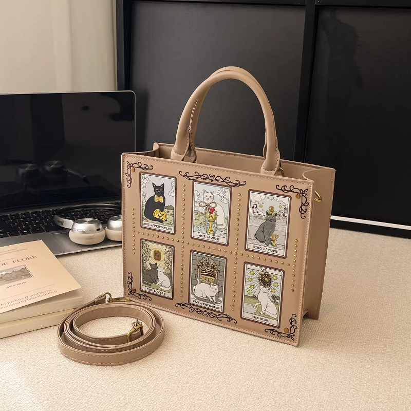 Women'S Tarot Card Cat Print H - مراجعة Luxury Bags Edit وسعره