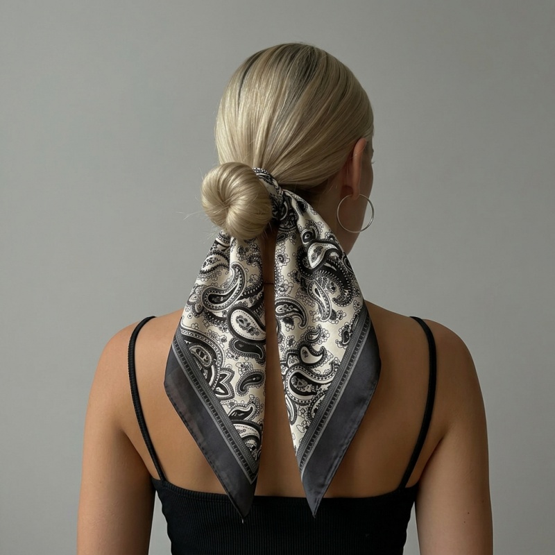 Luxury Satin Square Scarf Pais - مراجعة Luxury Bags Expensive وسعره