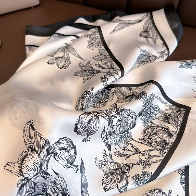 70*70cm Luxury Floral Print Si - مراجعة Luxury Bags Expensive وسعره