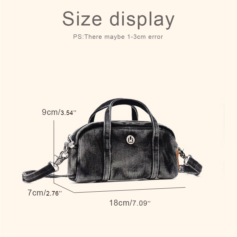Korean Casual Mini Denim Box B - مراجعة Luxury Bags Casual وسعره