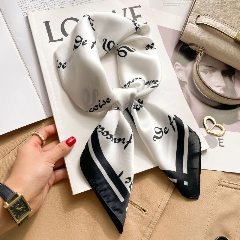 Women Luxury Silk Satin Square - مراجعة Luxury Bags Casual وسعره